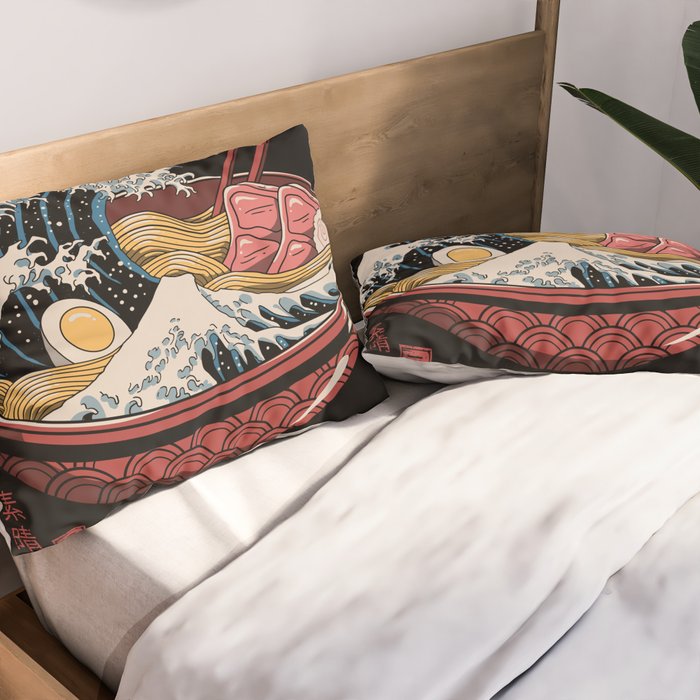 Great Ramen Wave Pillow Sham Gallery Image 2