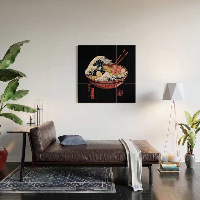 Great Ramen Wave Wood Wall Art Gallery Image 2