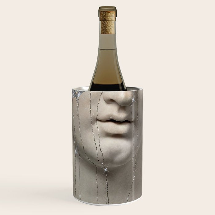 DIAMOND TEARS | collage art by Yana Potter | glitter | sculpture | mythology | bling and shine Wine Chiller Gallery Image 1