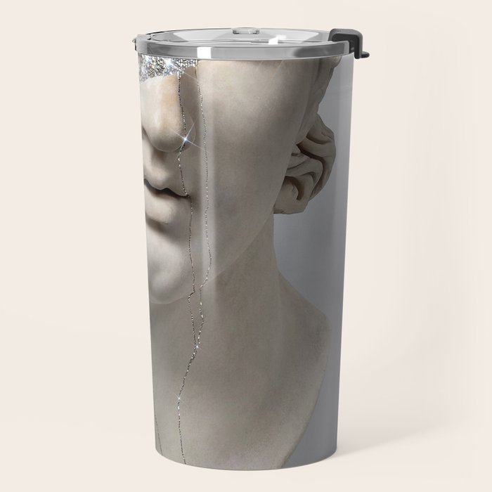 DIAMOND TEARS | collage art by Yana Potter | glitter | sculpture | mythology | bling and shine Travel Mug Gallery Image 2