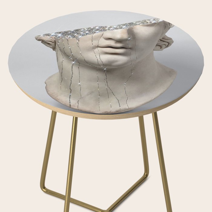 DIAMOND TEARS | collage art by Yana Potter | glitter | sculpture | mythology | bling and shine Side Table Gallery Image 2