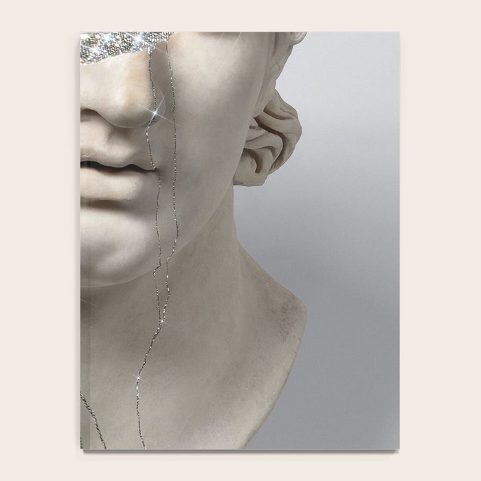 DIAMOND TEARS | collage art by Yana Potter | glitter | sculpture | mythology | bling and shine Notebook Gallery Image 4