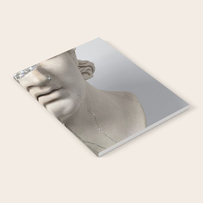 DIAMOND TEARS | collage art by Yana Potter | glitter | sculpture | mythology | bling and shine Notebook Gallery Image 1