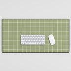 Hand Drawn Grid Green Desk Mat Gallery Image 1