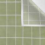 Hand Drawn Grid Green Wall Tapestry Gallery Image 3