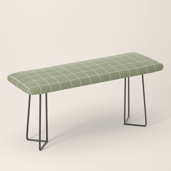Hand Drawn Grid Green Bench Gallery Image 1