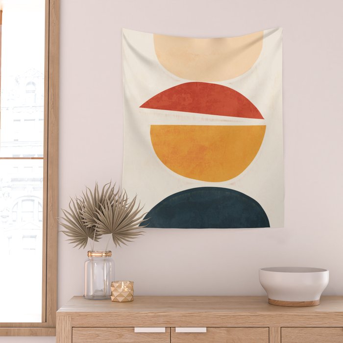 Minimal Abstract Shapes 11 Wall Tapestry Gallery Image 2