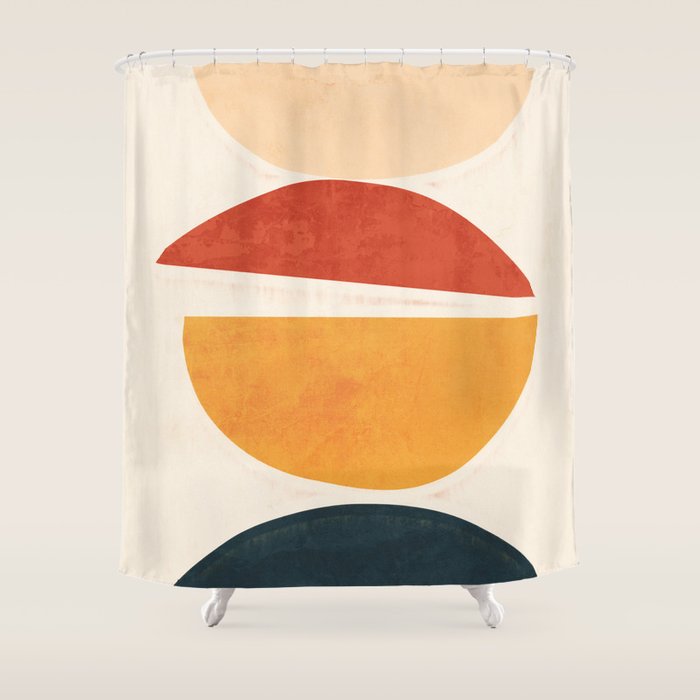 Minimal Abstract Shapes 11 Shower Curtain Gallery Image 1