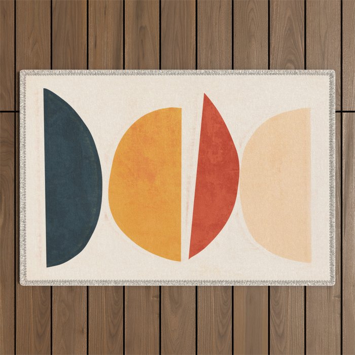 Minimal Abstract Shapes 11 Outdoor Rug Gallery Image 1