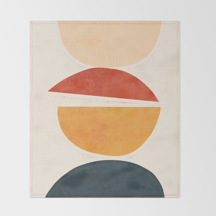 Minimal Abstract Shapes 11 Throw Blanket Gallery Image 2