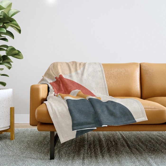 Minimal Abstract Shapes 11 Throw Blanket Gallery Image 1