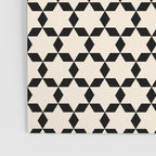 Star Tiles Geometric Pattern in Almond Cream and Black Poster Gallery Image 3