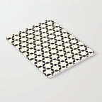 Star Tiles Geometric Pattern in Almond Cream and Black Notebook Gallery Image 2