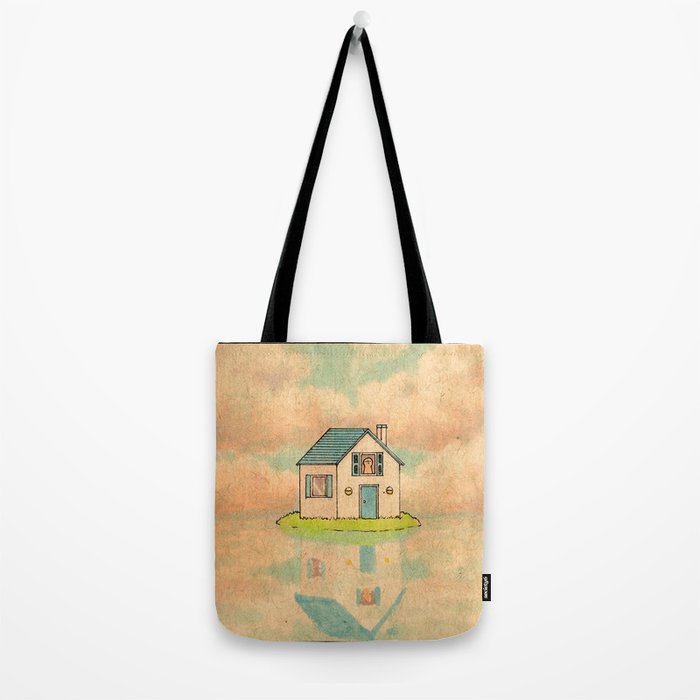 Little Blue House Tote Bag Gallery Image 2