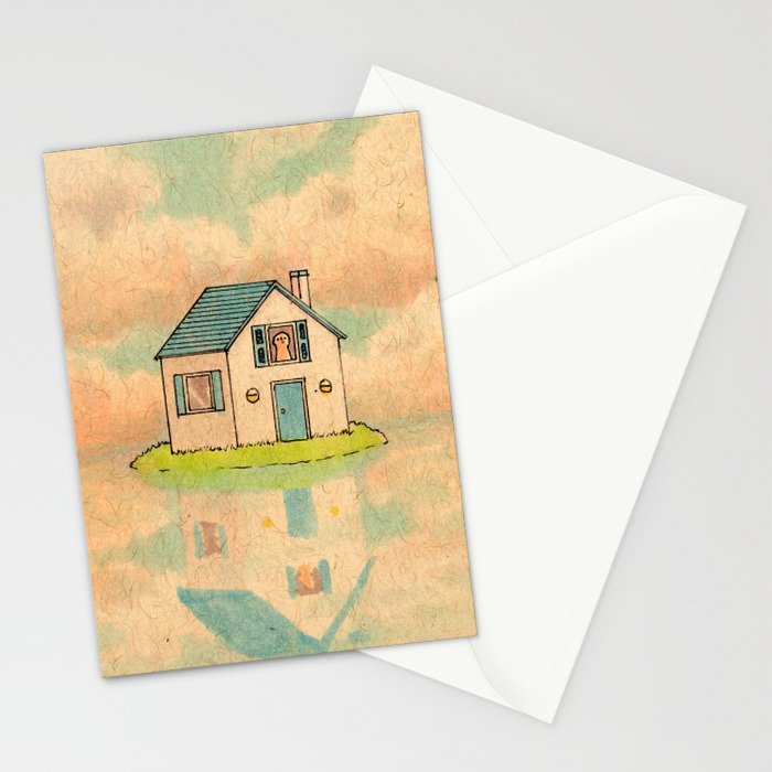 Little Blue House Stationery Card Gallery Image 2