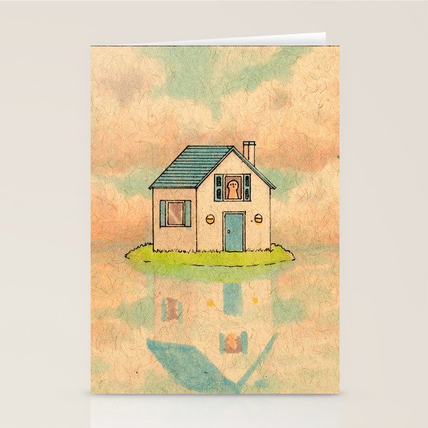 Little Blue House Stationery Card Gallery Image 2