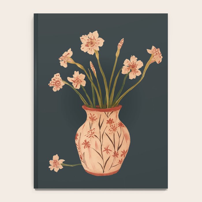 Blush Blooms in Painted Vase Notebook Gallery Image 4