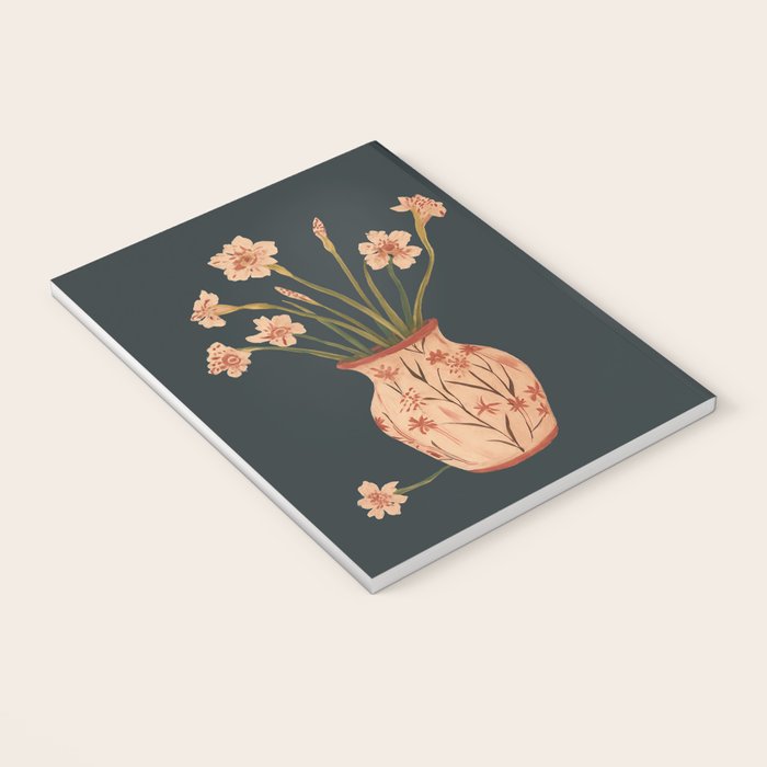 Blush Blooms in Painted Vase Notebook Gallery Image 3