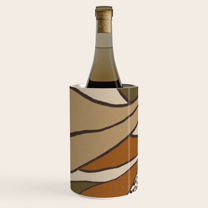 Patterned Tropical Leaves #2 Wine Chiller Gallery Image 2