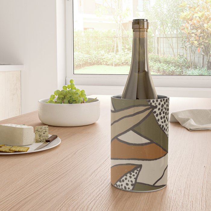Patterned Tropical Leaves #2 Wine Chiller Gallery Image 4