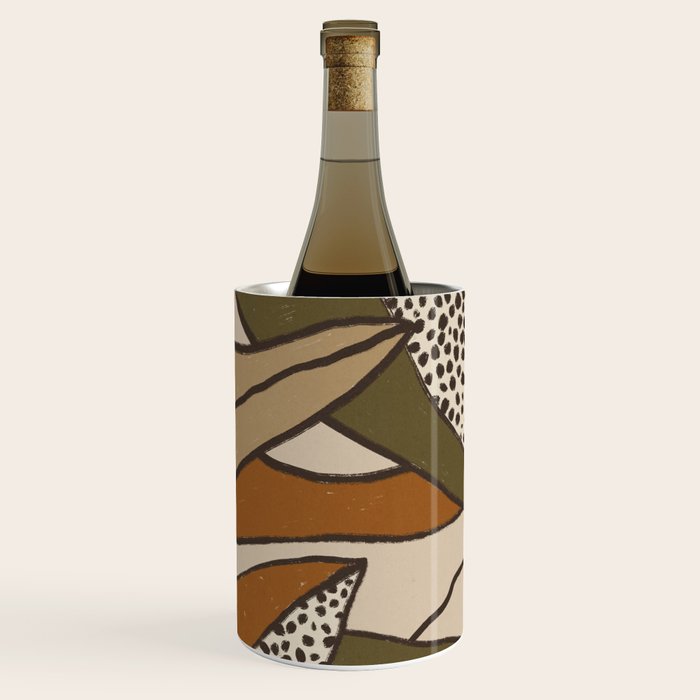 Patterned Tropical Leaves #2 Wine Chiller Gallery Image 1