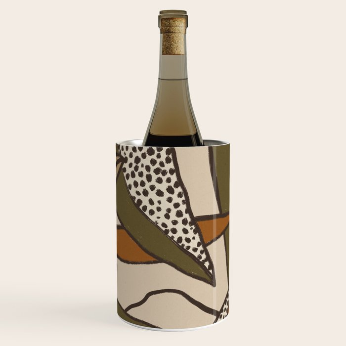 Patterned Tropical Leaves #2 Wine Chiller Gallery Image 3