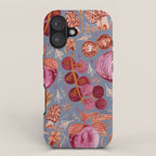 Garden Vegetables & Fresh Fruit in Grey & Rust iPhone Case Gallery Image 1