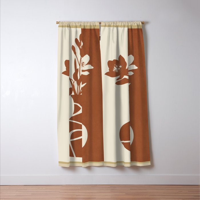 Botanical Contrast 4 Window Curtain Gallery Image 3