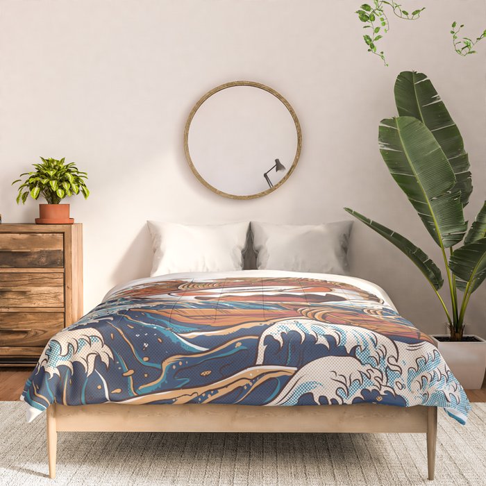 Great Ramen off Kanagawa Comforter Gallery Image 3