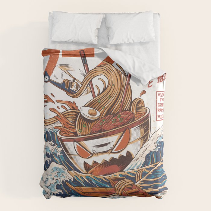 Great Ramen off Kanagawa Duvet Cover Gallery Image 1