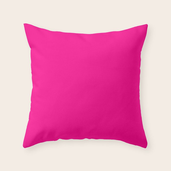 SOLID FUSCHIA COLOR Throw Pillow Gallery Image 1