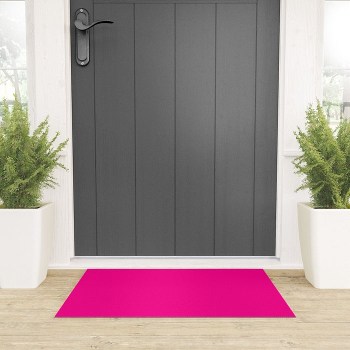 SOLID FUSCHIA COLOR Welcome Mat Gallery Image 3