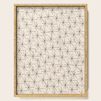 Stella - Atomic Age Mid Century Modern Starburst Pattern in Charcoal Gray and Almond Cream Serving Tray Gallery Image 1