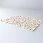 Stella - Atomic Age Mid Century Modern Starburst Pattern in Charcoal Gray and Almond Cream Rug Gallery Image 3