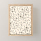 Stella - Atomic Age Mid Century Modern Starburst Pattern in Charcoal Gray and Almond Cream Mini Art Print Gallery Image 1