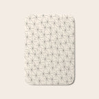 Stella - Atomic Age Mid Century Modern Starburst Pattern in Charcoal Gray and Almond Cream Bath Mat Gallery Image 1