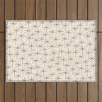 Stella - Atomic Age Mid Century Modern Starburst Pattern in Charcoal Gray and Almond Cream Outdoor Rug Gallery Image 1