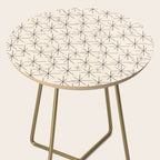 Stella - Atomic Age Mid Century Modern Starburst Pattern in Charcoal Gray and Almond Cream Side Table Gallery Image 2