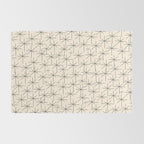 Stella - Atomic Age Mid Century Modern Starburst Pattern in Charcoal Gray and Almond Cream Rug Gallery Image 2
