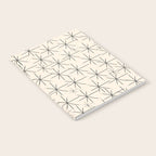 Stella - Atomic Age Mid Century Modern Starburst Pattern in Charcoal Gray and Almond Cream Notebook Gallery Image 2