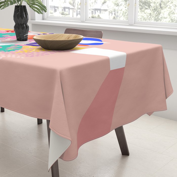 Keep Growing - Tropical plant on peach Tablecloth Gallery Image 3
