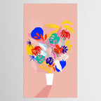 Keep Growing - Tropical plant on peach Tablecloth Gallery Image 2
