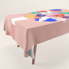 Keep Growing - Tropical plant on peach Tablecloth Gallery Image 1
