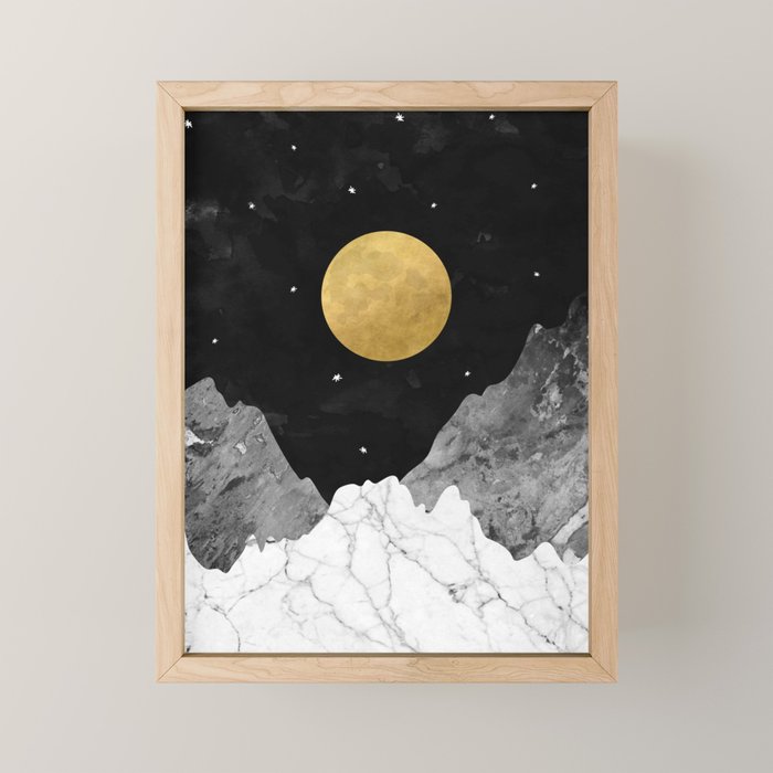 Moon and Stars Mini Art Print Gallery Image 1