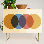 Abstraction_SUNRISE_SUNSET_CIRCLE_RISING_COLORFUL_POP_ART_0425A Credenza Gallery Image 1