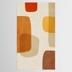 Modern Artwork Brown Tones Mustard Beige Tablecloth Gallery Image 2