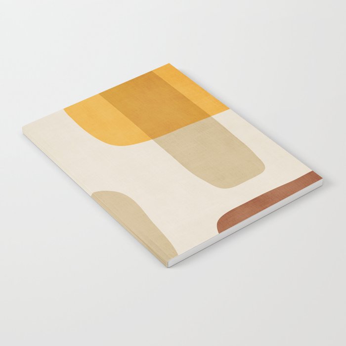 Modern Artwork Brown Tones Mustard Beige Notebook Gallery Image 1