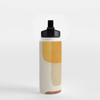 Modern Artwork Brown Tones Mustard Beige Water Bottle Gallery Image 2