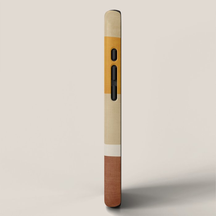 Modern Artwork Brown Tones Mustard Beige iPhone Case Gallery Image 2