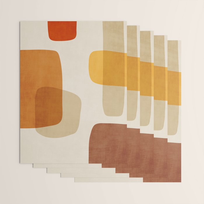 Modern Artwork Brown Tones Mustard Beige Wrapping Paper Gallery Image 3